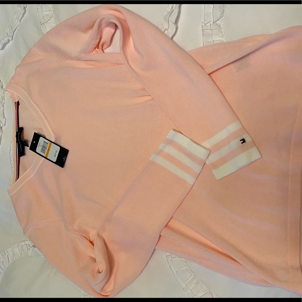 Tommy Hilfiger V Neck Lightweight Cotton Sweater